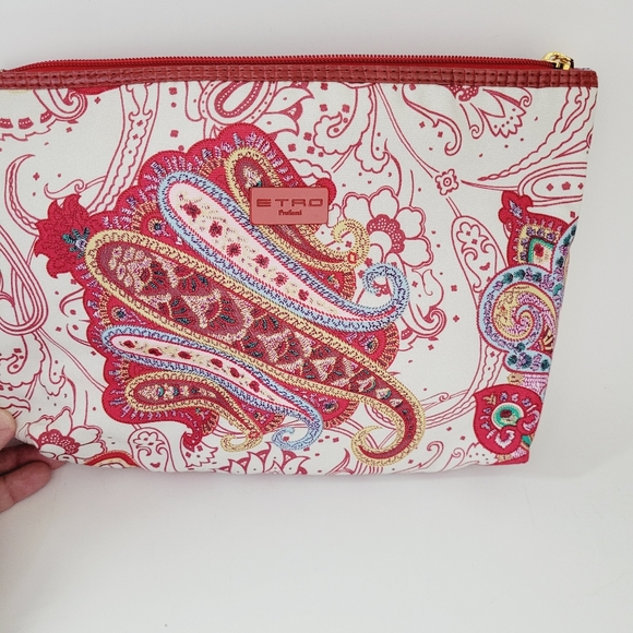 Etro Multicolored Paisley Print Catch All Clutch Bag - Picture 3 of 8